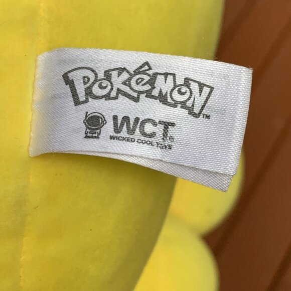 Pokemon Pikachu Plush 18" Tall Toy Stuffed Animal Red Cheeks Tongue Out Yellow - Picture 3 of 14